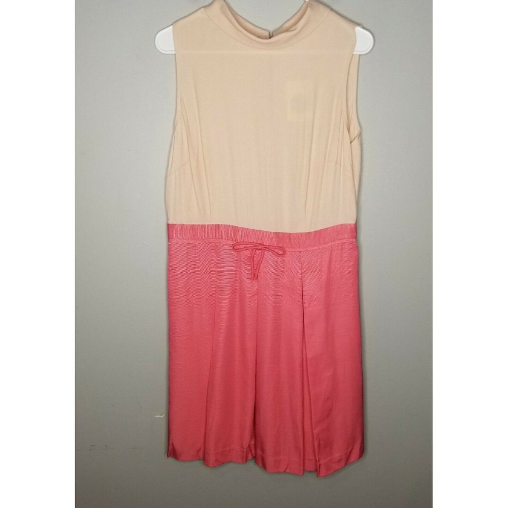 Boden Dress Coral Pink Blush High Neck Knee Length size 10 Sleeveless New